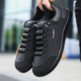 thumbnail image 4 of Men's Canvas Casual Sneakers, Low-Top Lace-Up Comfortable Shoes with Suede Toe Cap, Lightweight Footwear for Everyday Wear, Walking, and Casual Activities, 4 of 10