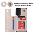 thumbnail image 4 of Feishell Back Wallet Case for Samsung Galaxy A53 5G, RFID Blocking Premium PU Leather Flip Cover with Card Slots Holder Magnetic Buttons Kickstand TPU Bumper Shockproof Case,Rosegold, 4 of 8