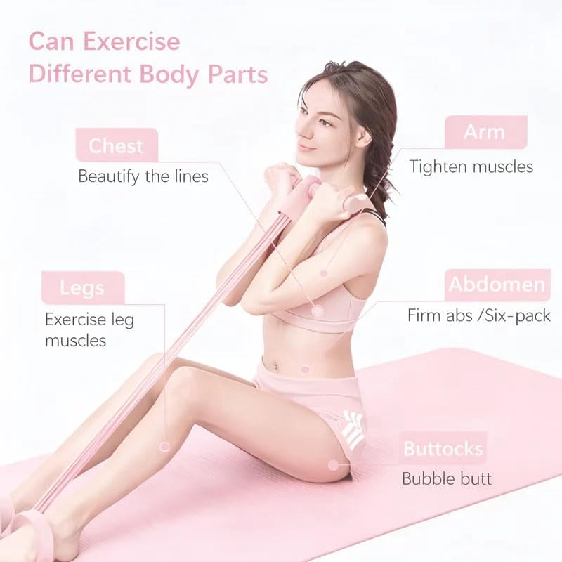 Gentle Fit Band, Pedal Resistance Band with Handles, Multifunction Elastic Yoga Resistance Bands, Strength Training for Full Body Workout