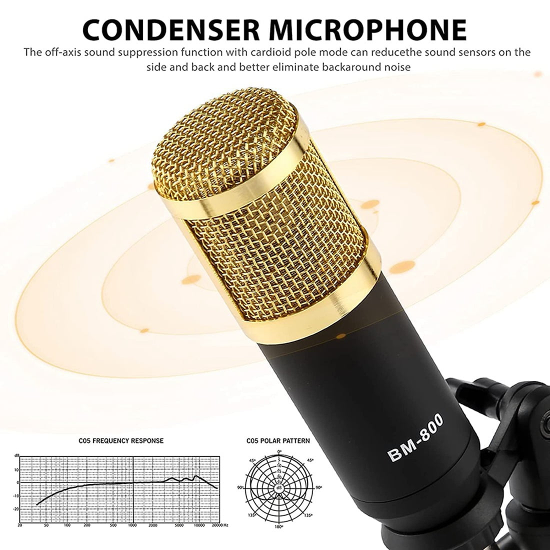 F998 Sound Card Kit,BM-800 Microphone Kit,with Live Sound Card,Audio Mixer Condenser PC Gaming Mic,for Streaming/Games