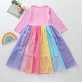 thumbnail image 7 of Gyratedream 1-6T Baby Girls Cotton Rainbow Striped Dress Full Length Dancing Dresses, 7 of 7