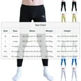 thumbnail image 2 of Men's Solid Color Thermal Double Sided Brushed Fleece Base Layer Slim Warm Leggings Compression Pants, 2 of 3