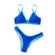 thumbnail image 4 of Conjuntos de bikini Prolriy para mujer, conjunto de bikini de moda para mujer con bloques de color y almohadillas acolchadas, trajes de baño para mujer, azul L, 4 of 4