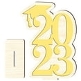 thumbnail image 1 of Adorno de graduación elegante Decoración de graduación de fiesta Decoración de temporada de graduación de madera HOMEMAXS MX16371315, 1 of 5