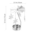 thumbnail image 2 of KAKOWELY 3Ud Portavelas Metálico Giratorio Plata Para De Con, 2 of 8