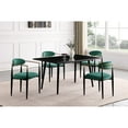 thumbnail image 4 of Modern Dining Table In Sintered Stone, Black, 60"x35"x30"h, Stylish Occasion Enhancement Table, Black Stone Top, Eating Area Creation, 4 of 4