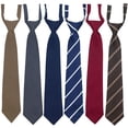 thumbnail image 5 of SIEYIO Easy to Wear Zipper Neck Tie for Formal Event Free Knot Teens School Uniform Tie, 5 of 13