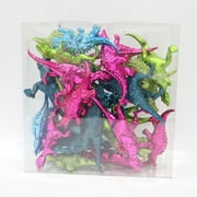 Holiday Time 28 count  Fuchsia/ Lime/ Teal Dinosaur Ornament