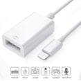 thumbnail image 1 of USB Camera Adapter for iPad iPhone, OTG Cable Compatible with iPhone 11 X Max 8 7 6 Plus iPad Mini Air, Support USB Flash Drive, Keyboard, Mouse, Card Reader, Hub, iOS 9.2 to 13(White), 1 of 7