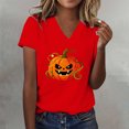thumbnail image 2 of Bovemsi Cute Summer Tops Loose‑Fit V‑Neck Graphic Short‑Sleeve Prints Fashion Outfits Clothes L, 2 of 4