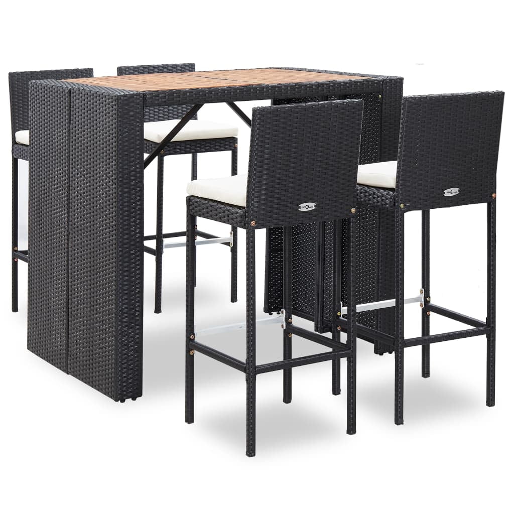 rattan garden bar set