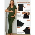 thumbnail image 4 of Women's Maternity Nursing Pajamas Short Sleeve Nursing Pjs Sleepwear Set, 4 of 7