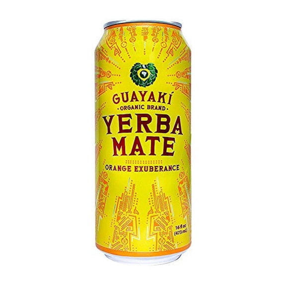 Guayaki Yerba Mate - Orange Exuberance - Organic Blend - Case of 12 - 15.5 Fl oz.