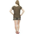 thumbnail image 1 of Bimba Vêtements de Nuit pour Femmes en Rayonne Imprimée T-Shirt et Shorts Ensemble 2 Pcs - 22, 1 of 5