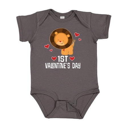

Inktastic First Valentines Day Outfit Baby Boy Lion Gift Baby Boy Bodysuit