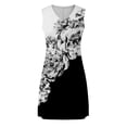 thumbnail image 3 of WILLBEST Vestidos De Verano 2025 Vestido Informal Sin Mangas Con Cuello En V Y Estampado Floral Para Mujer Para Uso Diario Y Fiesta, Atuendo Básico De Primavera Y Verano Con Estilo De Collar 576, 3 of 3