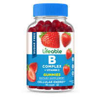 Lifeable Sugar Free B Complex, with 6 B Vitamin Supplements - for Men and Women - 90 Gummies