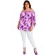 thumbnail image 5 of Blusa escote campesino Roman Fashion /Tallas Extras, 1608 (Lila) lila 40 Roman Fashion BL-GR-1608-LILA, 5 of 6