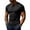 #0315-Black, variant on Ceisia Solid Henley Half Button Crew Neck Quick Dry Breathable Athletic Short Sleeve Tees For Daily Sports Army Green L Gift