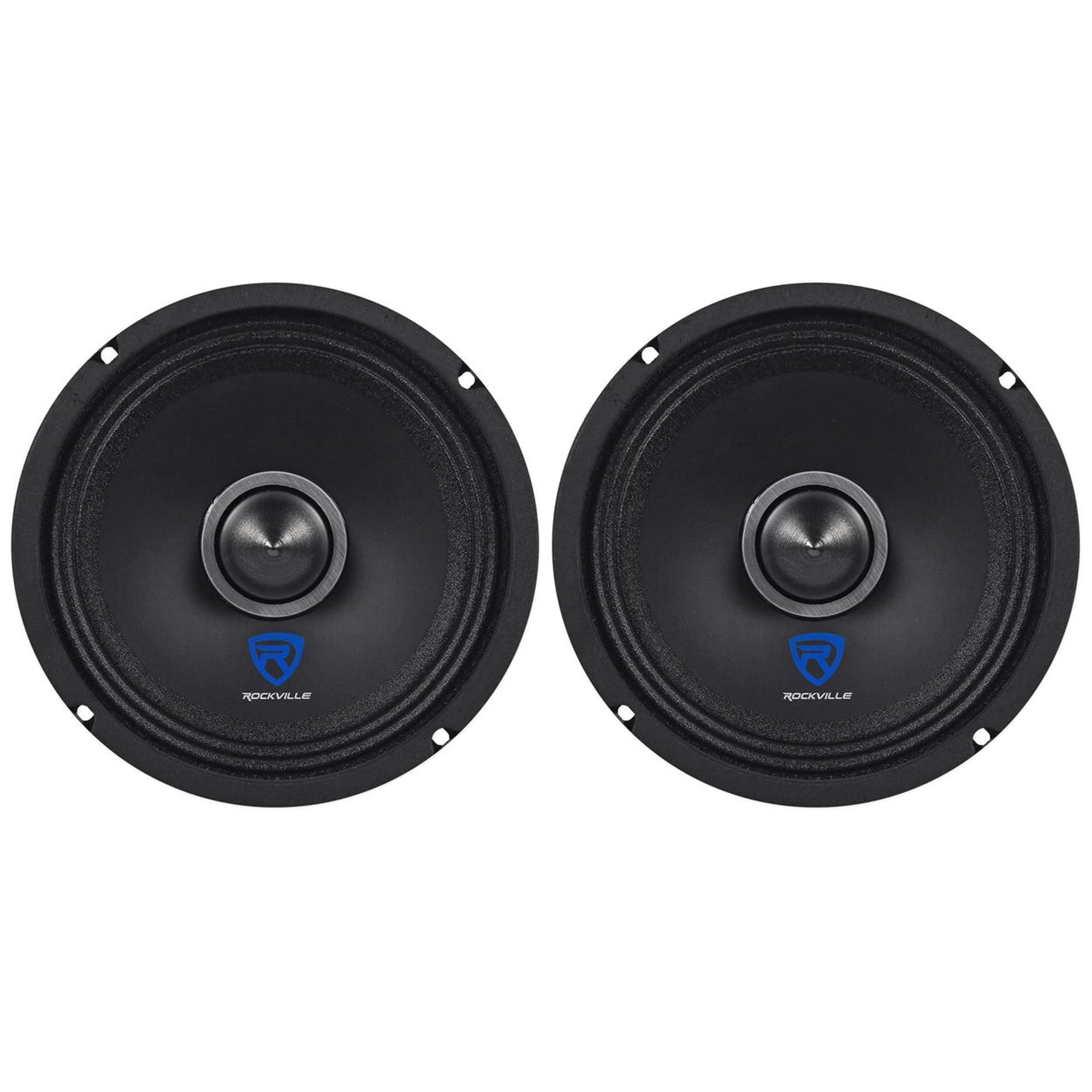 Rockville RXM68 6.5 in 150-Watt Peak/75-Watt RMS Mid-Bass Driver Car Audio Speaker, 8 Ohm, Kevlar Cone, Shallow Mount, for Door Installations, 2-Piece