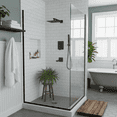 thumbnail image 4 of Matte Black Rain Shower System, Wall Mounted Mixer Combo Set with Rainfall Head, Handheld & Tub Spout (With Rough-in Valve Body & Trim Kit), 4 of 8