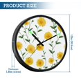 thumbnail image 3 of Indoor 12' Voice-Activated Luminous Decoration Wall Clock With LED Night Light Yellow Daisies Green Stems, 3 of 8