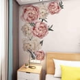 thumbnail image 4 of Pegatinas de pared extraíbles con flores grandes, peonías y rosas, pegatinas de pared impermeables, fondo para dormitorio, decoración del hogar, pegatinas de flores para sala de estar, 4 of 4