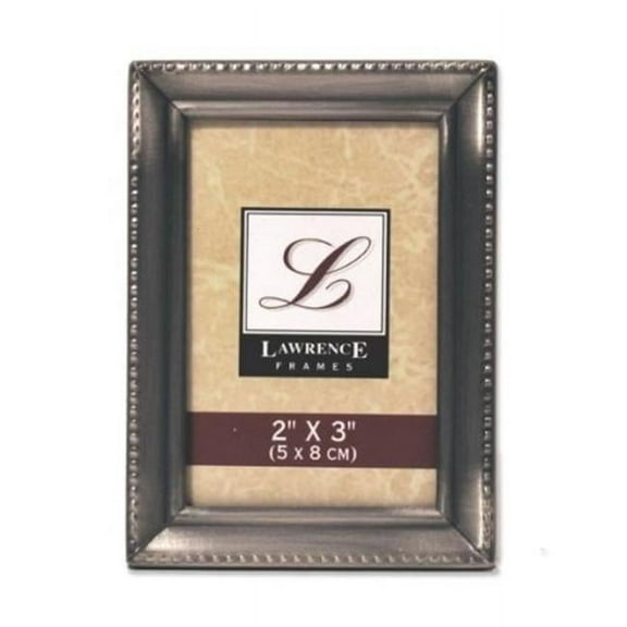 Lawrence Frames  Lawrence Frames Antique Pewter 2x3 Picture Frame - Beaded Edge Design