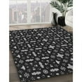 thumbnail image 3 of Ahgly Company Machine Washable Indoor Rectangle Transitional Night Black Area Rugs, 8' x 12', 3 of 7