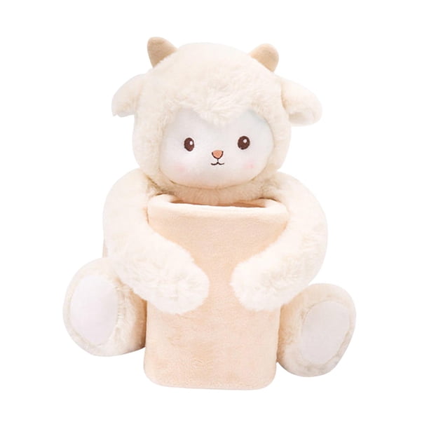 Caja de pañuelos para coche, soporte de almacenamiento, juguete de peluche de dibujos animados, decoración para el interior del coche Tenencia