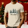 thumbnail image 2 of Feancey Merry Christmas Tree Tshirt for Men Holiday Casual Short Sleeve Crewneck Pullover Tees Fashion Xmas Party T-Shirts Gifts for Dad Beige L, 2 of 6