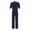 Navy Blue, variant on Adaptive Clothing for Men with Alzheimer, Easy Dressing Back Zipper Jumpsuit Comfort Daily Wear Navy Blue M