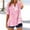 007 Pink, variant on Oplxuo Breast Cancer Shirts for Women Cute Pink Ribbon Print T Shirt Short Sleeve Vneck Tees Loose Fit Top Blouses