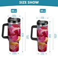 thumbnail image 3 of 30oz insulated car cup with handle and straw suitable for all ages Stainless steel vacuum insulated cup. An Acrylic Painting, 3 of 10