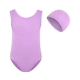 thumbnail image 2 of Girls Swimwear Solid Color with Matching Swim Cap for Girls Comfort and Easy Care Bathing, 2 of 3