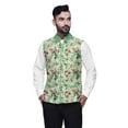 thumbnail image 1 of Atasi Veste Imprimée Fleur Nehru Homme Bandhgala Veste Ethnique Tenue de Fête Mariage-Grande, 1 of 4