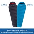 thumbnail image 5 of QEZER Ultralight Down Mummy Sleeping Bag for Adults 37-59 Degree F,Backpacking, Hiking and Camping, 5 of 8