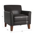 thumbnail image 3 of Weston Home Tribeca Modern Accent Chair, Dark Brown Faux Leather, 3 of 3