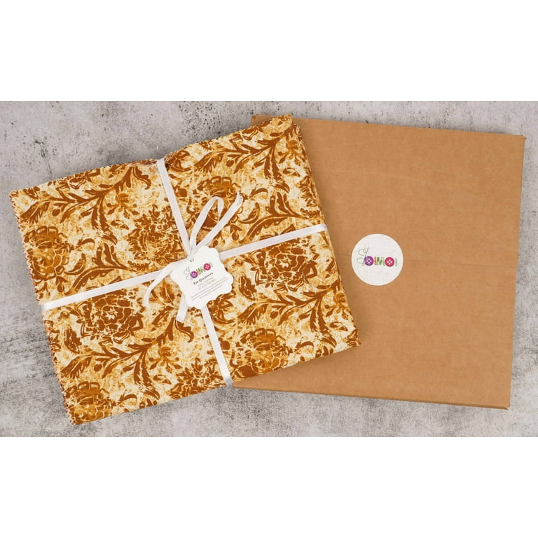 国内で当店のみ ORGANIC EMOTION - Script Patchwork Sorona Soimoi 8 Pc Fat Quarter Bundle,Texture FloralPrint 18