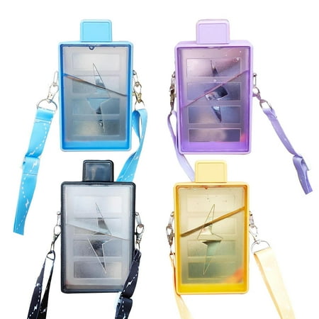 

Flat Water Bottle | 450ml Portable Travel Mug Handbag Slim Cold Flask | Sports Water Cup For Camping Gym Fitness Outdoor