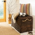 thumbnail image 2 of happimess Jacob 30.7" Hand-Woven Wicker Storage Trunk, Brown, HPM9003A, 2 of 11