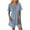 Light Blue, variant on Diufon Cotton Linen Womens Bodysuits Plus Size Playsuits V Neck Short Sleeve Rompers with Pockets