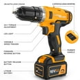 SALEM MASTER Electric Drill Driver 16V Max 3/8'' Cordless Drill for