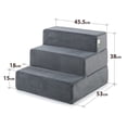 thumbnail image 3 of ZINUS Easy Pet Stairs, Pet Ramp, Pet Ladder, Small, Charcoal, 3 of 7