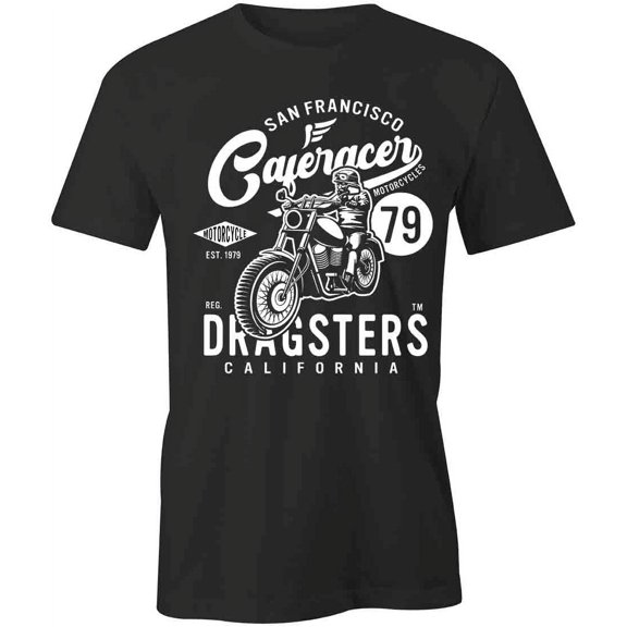 Caferacer Dragsters T-Shirt | Cool Motorcycle Black Tee Gift