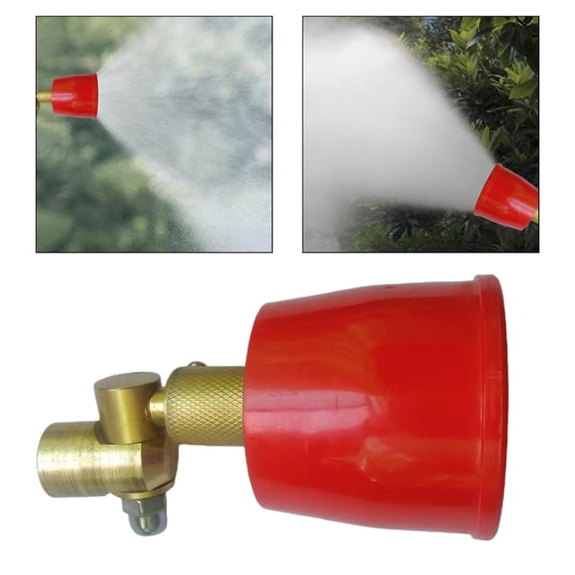 Boquilla de nebulización de latón para riego de agua de jardín, accesorio de rociador, boquillas de nebulización de niebla de latón de alta presión, L shamjiam Boquilla de nebulización