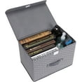 thumbnail image 5 of 2 Pack Cotton Linen Storage Boxes Foldable Storage Organizer Universal Household Storage Basket, 5 of 5