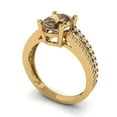thumbnail image 2 of Clara Pucci 14K Yellow Gold 2.32ct Champagne Solitaire with Accents Ring, 2 of 7
