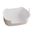 thumbnail image 1 of Almencla Cat Litter Boxes Open Top Pet Litter Tray with Spade Portable with High Sides white, 1 of 8