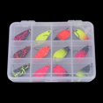 thumbnail image 3 of 12 Uds 3G colorido patrón de Metal lentejuelas de pesca señuelos duros cebos artificiales Set con caja, 3 of 8